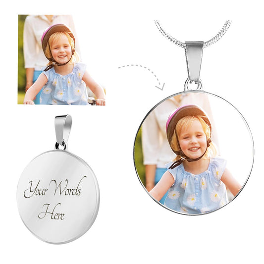 Custom Image -Circle Pendant Keepsake Necklace