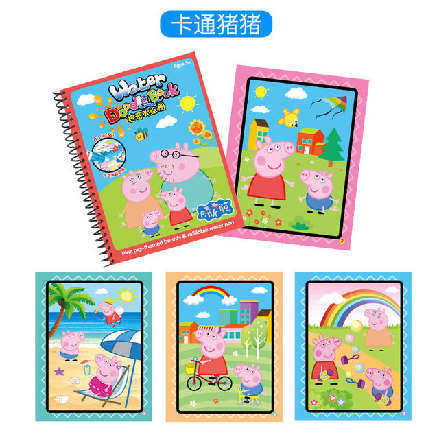 Magic Water Drawing Book Coloring Book Doodle with Magic Pen Painting Board Juguetes For Children Education Drawing Toy